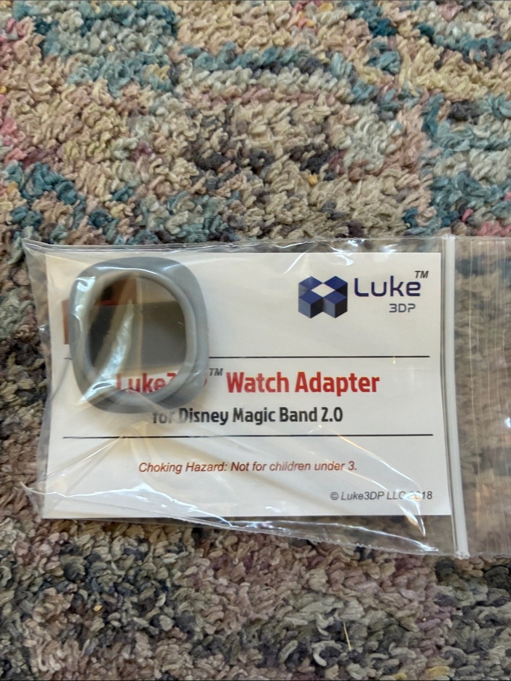Luke 3DP Watch Adapter for Disney Magic Band 2.0 - Gray